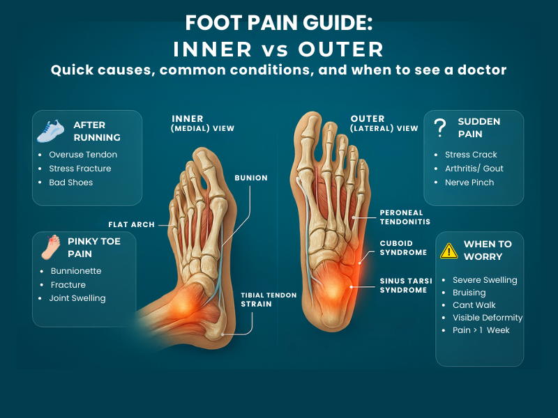 FOOT PAIN GUIDE INNER vs OUTER